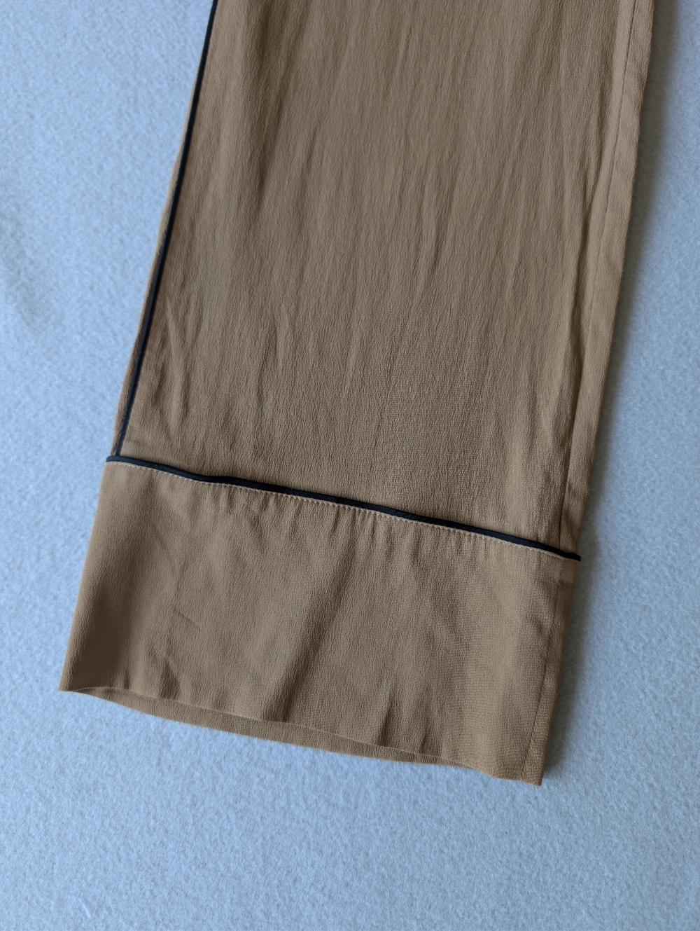 Iceberg Gilmar Silk Blend Made In Italy Wide Leg Crop Trousers Neutral Contrast - Picture 3 of 12
